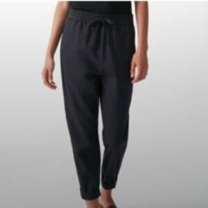 COS Relaxed Fit Cotton/Linen Blend Drawstring Black Pants Women's Size 10